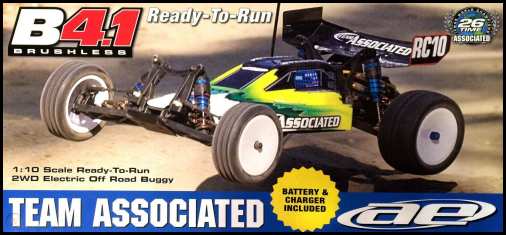 Associated RC10 B4.1 RTR LiPo Battery und Charger Combo Box
