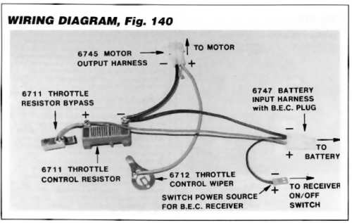 Associated RC10 CE Throttle Control Resistor wiring diageam