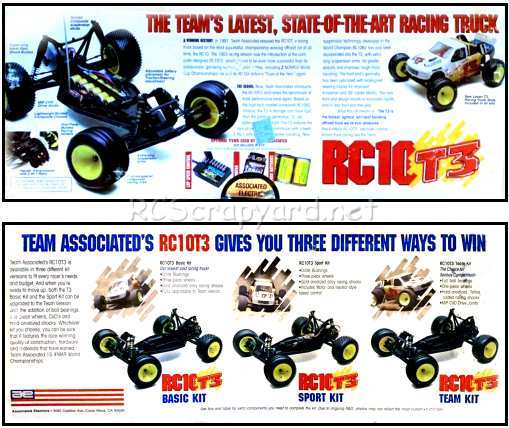 Team Associated RC10 T3 côtés de la boÎte