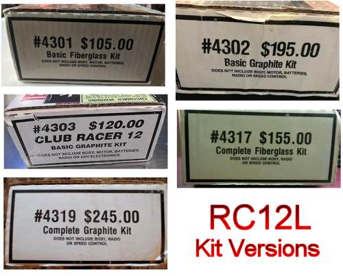 Team Associated RC12L Kit Versions
