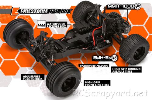 HPI E-Firestorm 10T Flux - # 112878 Chassis