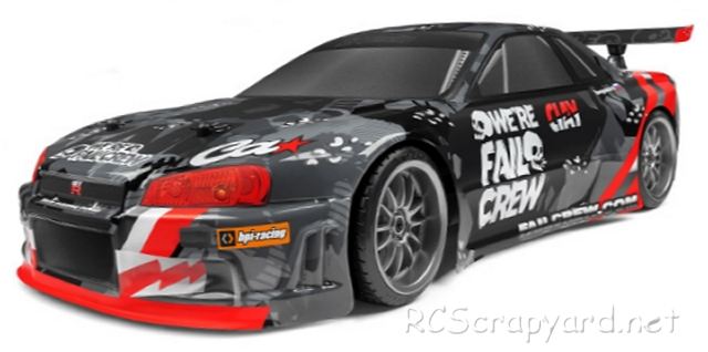 HPI E10 Drift - Fail Crew Nissan Skyline R34 GT-R - # 120091