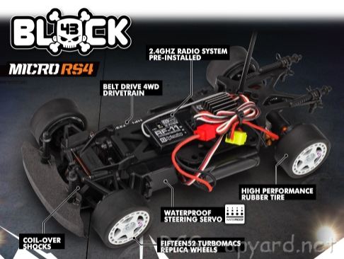 HPI Micro RS4 - Ken Block Ford Fiesta RX43 - # 115387 Chassis