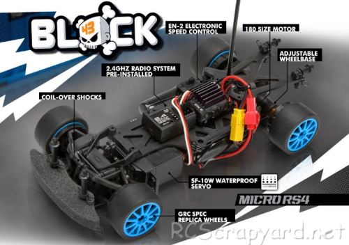 HPI Micro RS4 - Ken Block 2013 GRC Ford Fiesta HFHV - # 111224 Chassis