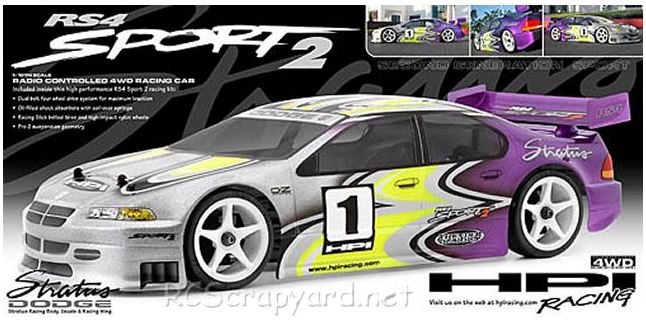 HPI RS4 Sport 2 Chassis - Dodge Stratus - # 263