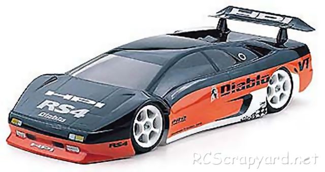 HPI RS4 Sport Chassis - Lamborghini Diablo - # 256