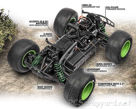 HPI Savage XS Flux Vaughn Gittin Jr. Signature Edn - # 115967 Chassis