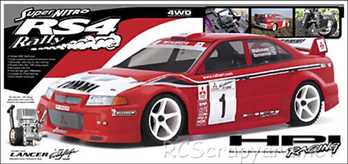 HPI Super Nitro RS4 Rally - Mitsubishi Lancer Evolution VI - # 461