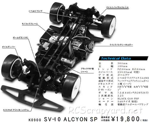 Kawada SV-10 Alcyon SP Telaio