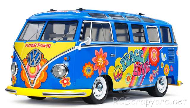 Tamiya Volkswagen Type 2 (T1) Flower Power - #47453 M-05 - 1:10 Électrique RC Van