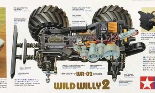 Tamiya Wild Willy 2 Kit Completo Chassis