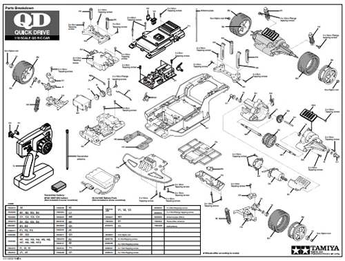 Tamiya QD Quick Drive Toerwagen Chassis