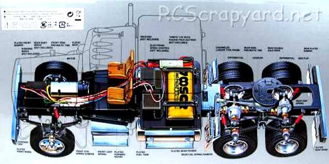 Tamiya Trekker-Vrachtwagen Chassis