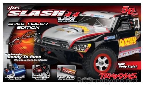 Traxxas 1/16 Slash 4x4 VXL - Greg-Adler - 7009