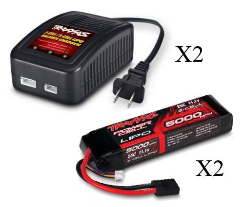 Traxxas 5000Mah LiPo-Batteries and Chargers