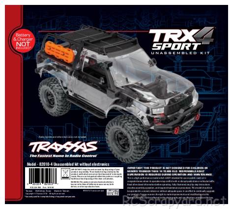 Traxxas TRX-4 Sport Kit - 82010-4 Box