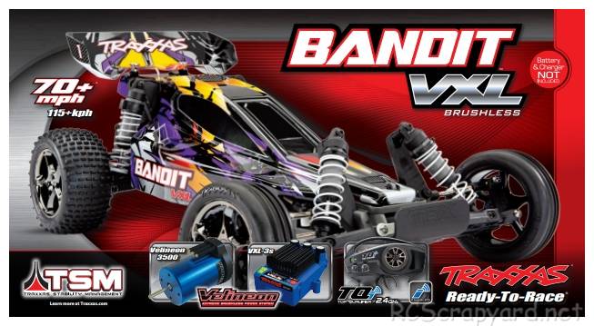 Traxxas Bandit VXL TSM - 24076-4 Box