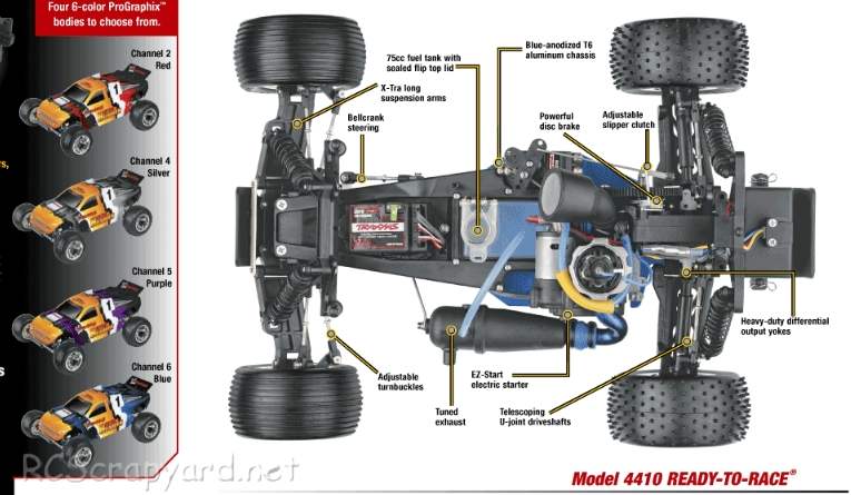 Traxxas Nitro Rustler 2.5 4410 Chassis