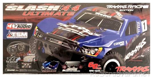 Traxxas Slash 4x4 Ultimate TSM OBA Racing Blue - 68077-24 Box