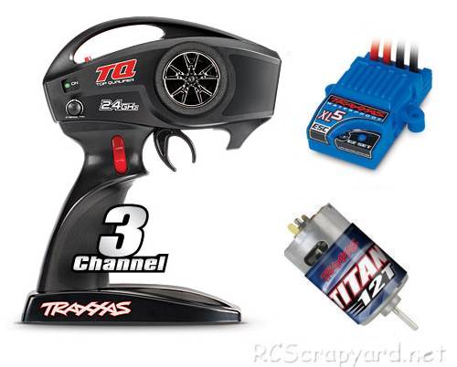 Traxxas TQ 2.4Ghz 3-Channel Radio, Titan Motor and XL-5 ESC