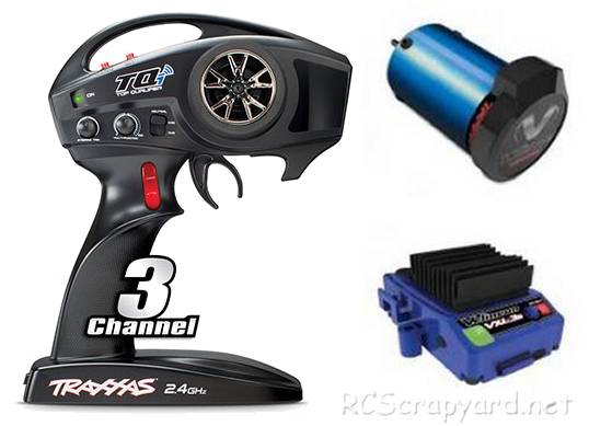 Traxxas TQi 2.4Ghz 3-Channel Transmitter, Velineon VXL-3s ESC and Motor