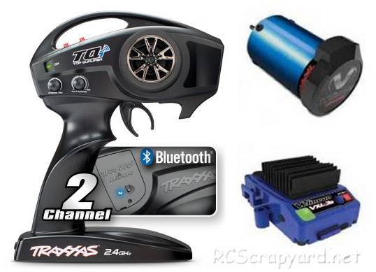 Traxxas TQi 2.4Ghz Bluetooth Radio, Velineon VXL-3s ESC and Motor