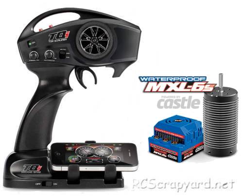 Traxxas TQi Transmitter with Docking Base and Castle MXL-6s System