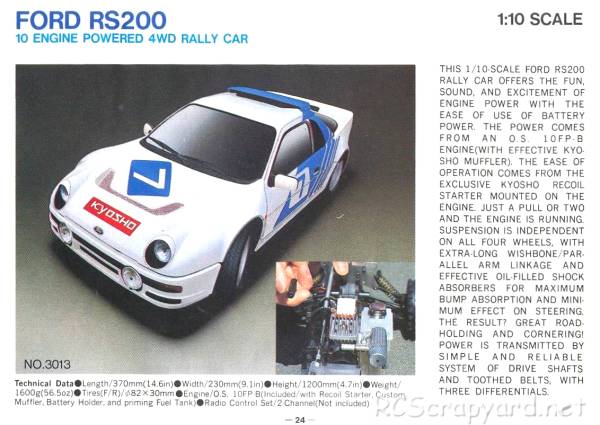 Kyosho Ford RS-200 - 3013 - 1988