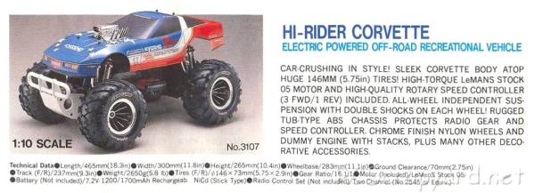 Kyosho Hi-Rider Corvette - 3107