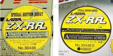 Kyosho Lazer ZX-RR (ZX-R Mk2) - 30436 / 30436 S - Box Stickers