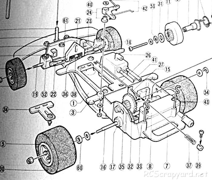 Kyosho Minitz 06 Chassis - Exploded View