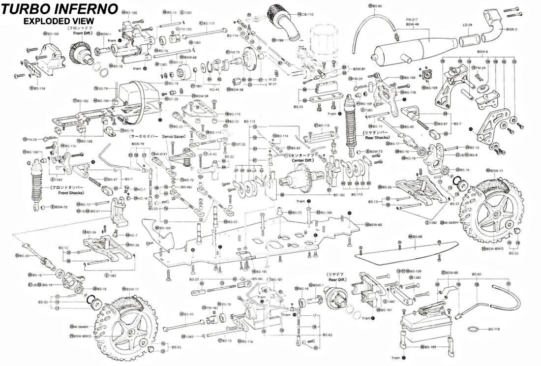 Kyosho Turbo Inferno - 31346 - Chassis