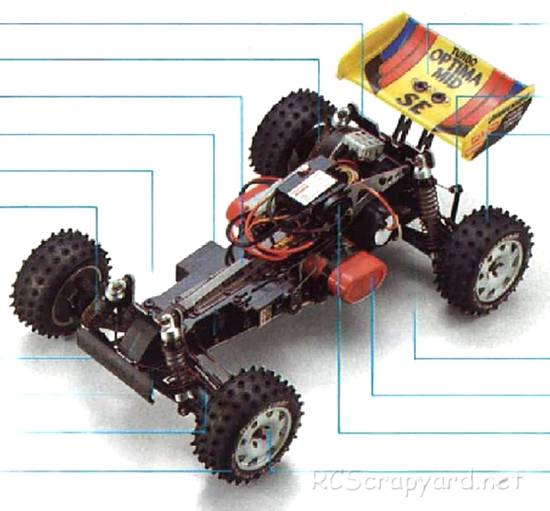 Kyosho Turbo Optima Mid SE - 3136H - Chassis