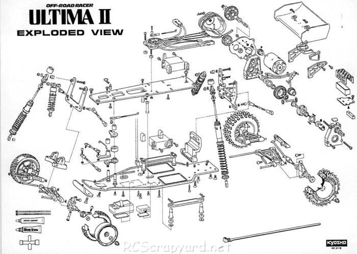 Kyosho Ultima II - 3118 - Exploded View