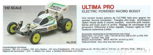 Kyosho Ultima Pro - 3119 - 1989 Catalog