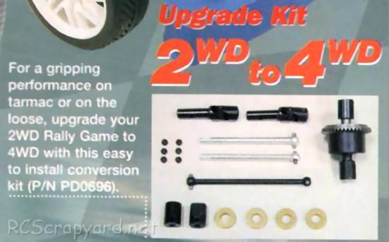 Thunder Tiger EB-4 Rally Game 2WD to 4WD Upgrade Kit