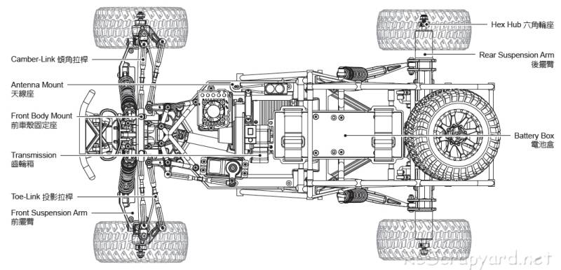 Thunder Tiger Jackal Desert Buggy Chassis