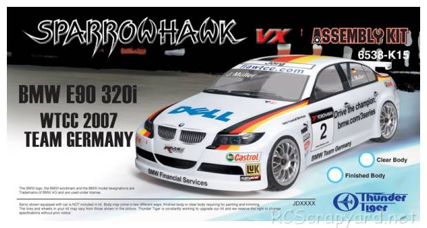 Thunder Tiger Sparrowhawk VX - BMW E90 320i WTCC 2007 Team Germany