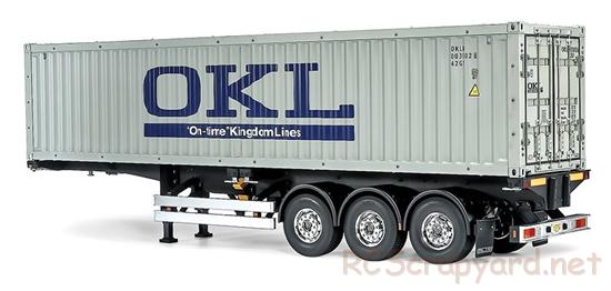 Tamiya 40ft Container 3-Axle Semi-Trailer - 56377