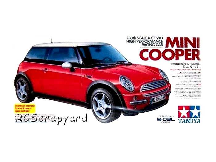 Tamiya 1/10 RC Rover Mini Cooper #58211 M-03 Chassis FWD Radio Control (2)*