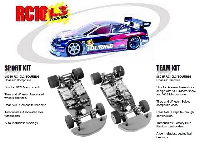 Team Associated RC10L3 Touring - 1:10 Elettrico RC Pan Car