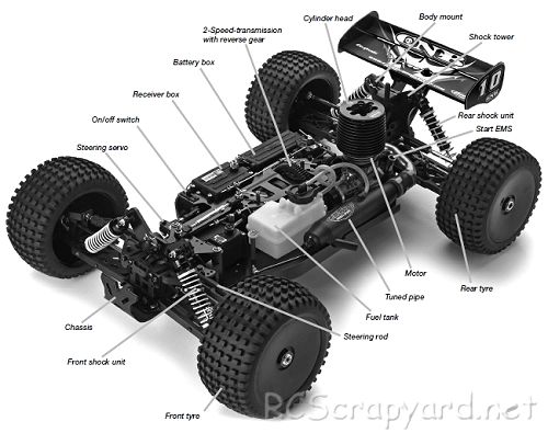 Carson CNB Nitro Buggy Chassis