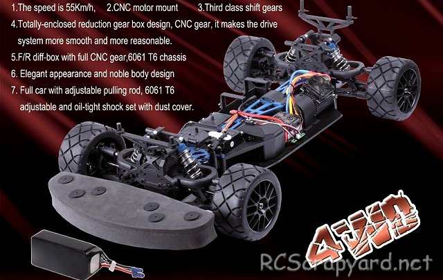 FS Racing Coupe V - 1:5 Eléctrico RC Turismos Chasis