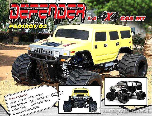 FS Racing Defender 4x4 - 1:4 Gas Monster Truck