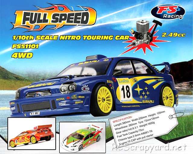 FS Racing Full Speed - 1:10 Nitro Toerwagen