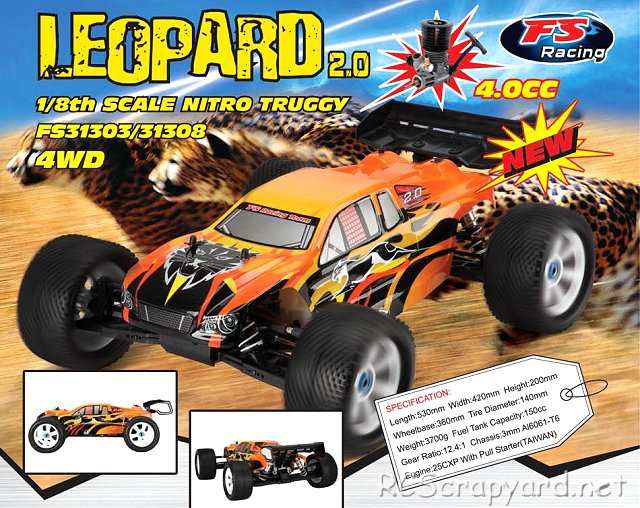 FS Racing Leopard 2.0 Truggy - 1:8 Nitro