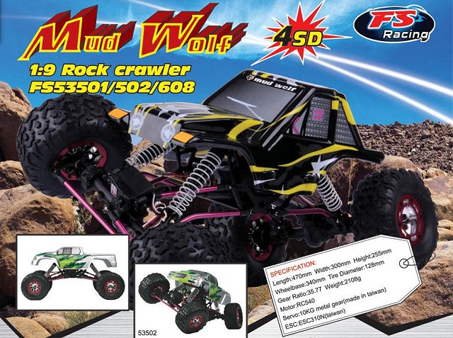 FS Racing Mud Wolf - 1:9 Elektrisch Rock Crawler