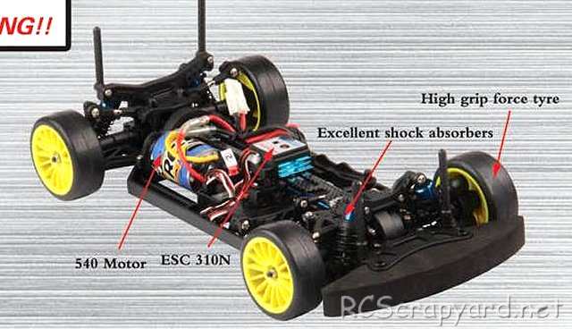 FS-Racing NTE-4 - 1:10 Elettrico Auto Da Turismo Telaio