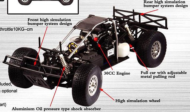 FS Racing Rally 5T - 1:5 Nitro Truck Telaio