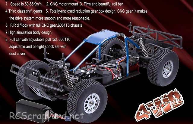 FS Racing SC-5E Borstelloze - 1:5 Elektrisch RC Truck Chassis